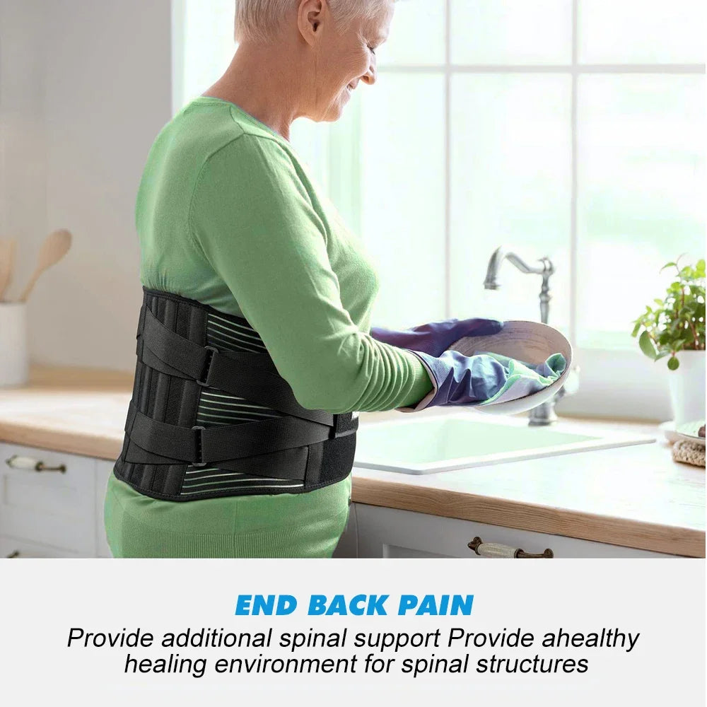 Back Brace for Lower Back Pain Relief, Lumbar Support for Herniated Disc, Sciatica, Scoliosis