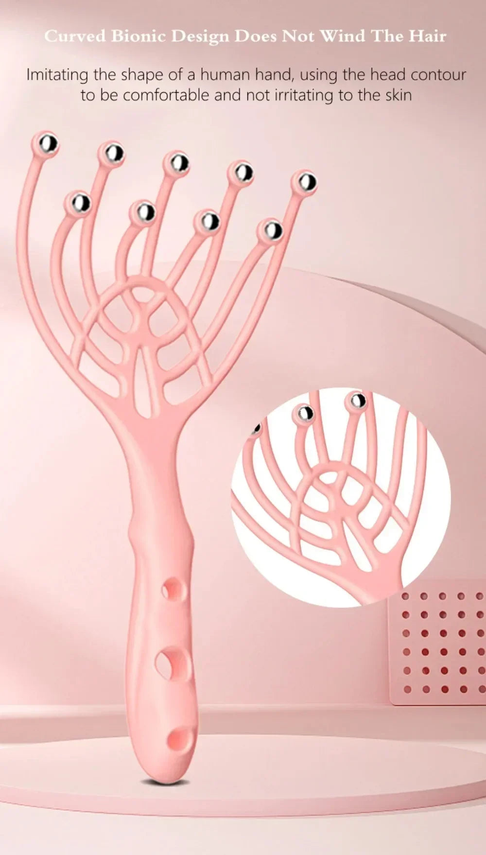 Nine-Claw Head Massager: Stress Relief & Relaxation