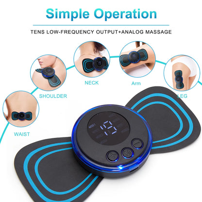 LCD Display EMS Neck Massage Electric Massager Portable Pain Relief and Muscle Stimulator