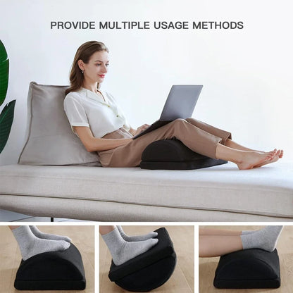 Under Desk Foot Rest Adjustable Height Memory Foam Foot Stool for Office Chair & Gaming Chair, Back & Hip Pain Relief