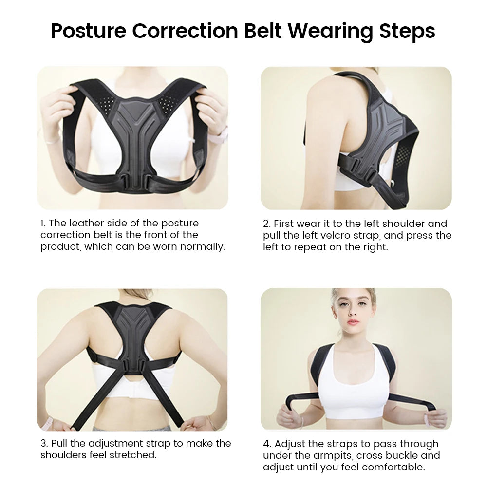 Adjustable Back Shoulder Posture Corrector Belt Clavicle Spine Support Reshape Your Body